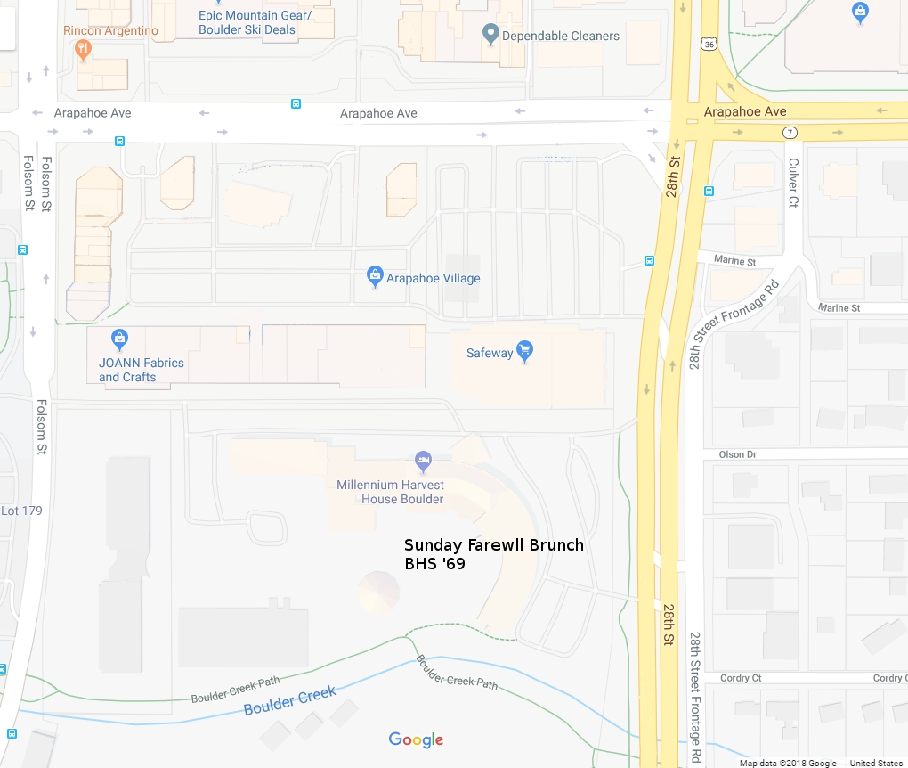 Map to Sunday Brunch